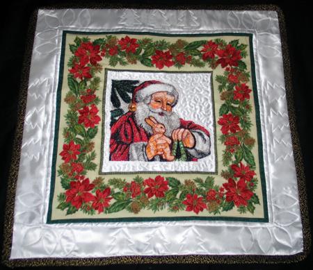 Santa with Bunny Wallhanging image 1