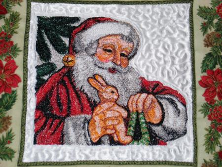 Santa with Bunny Wallhanging image 3