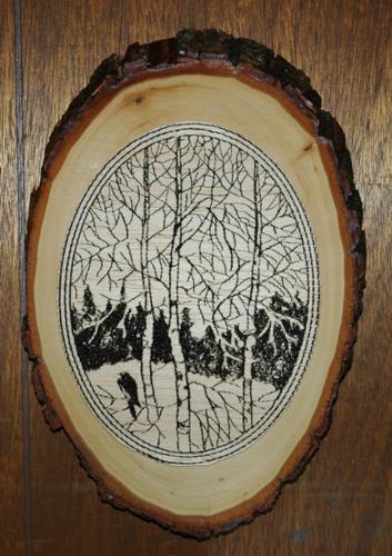 "Embroidered" Rustic-Style Wood Hanging - Advanced 