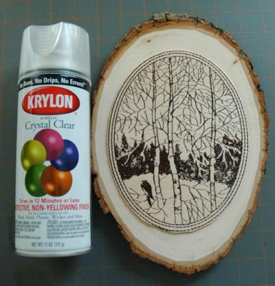 "Embroidered" Rustic-Style Wood Hanging image 9