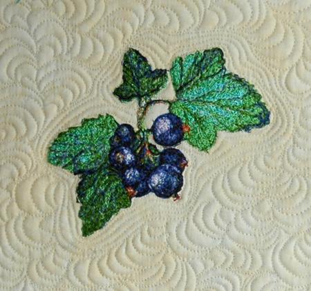 Quilted Table Topper with Berry Embroidery image 9