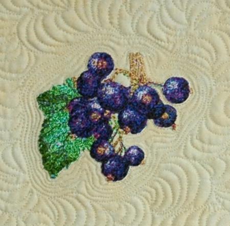 Quilted Table Topper with Berry Embroidery image 10