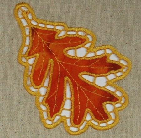 Autumn Valance with Cutwork Applique Leaves image 5