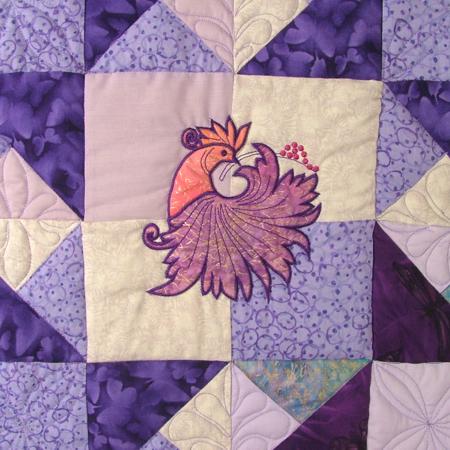 Double Friendship Star Quilt with Fancy Bird Appliqué image 10