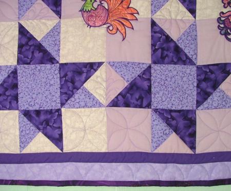 Double Friendship Star Quilt with Fancy Bird Appliqué image 12