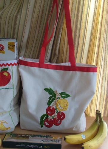 Shopping Canvas Totes with Appliqué Embroidery image 8