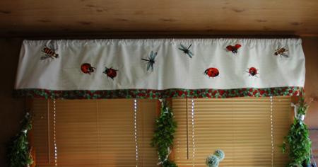 Embroidered Summer Valance over Blinds image 2