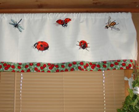 Embroidered Summer Valance over Blinds image 3