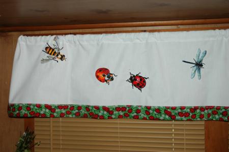 Embroidered Summer Valance over Blinds image 4