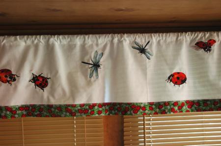 Embroidered Summer Valance over Blinds image 5