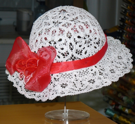 FSL Battenberg Lace Summer Hat image 1