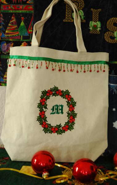 Christmas Tote Bags with Embroidery image 2