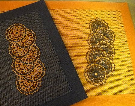 FSL Crochet Daisy Chain Border and Insert Lace Set image 3