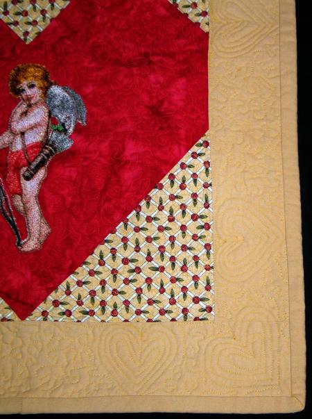 Valentine Wall Hanging with Cupid Embroidery image 9