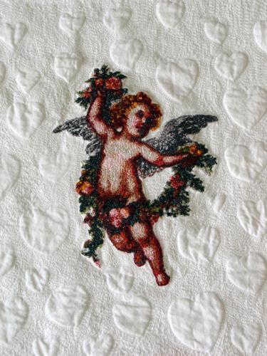 Valentine Tabletopper with Cupid Embroidery image 8