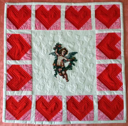Valentine Tabletopper with Cupid Embroidery image 10