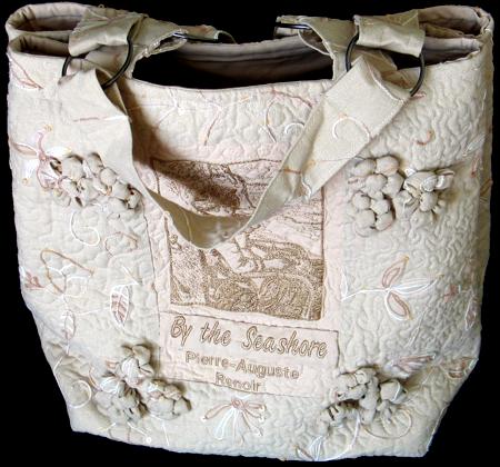 Quilted Impressionist Summer Bag with Embroidery image 15