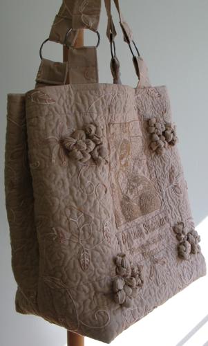 Quilted Impressionist Summer Bag with Embroidery image 18