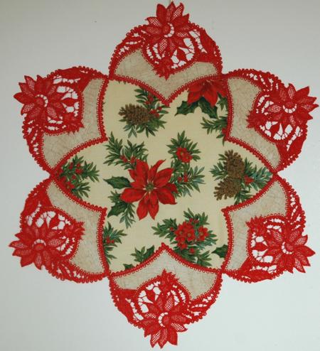 FSL Battenberg Poinsettia Applique Doily image 7