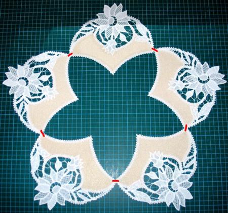 FSL Battenberg Poinsettia Applique Doily image 8