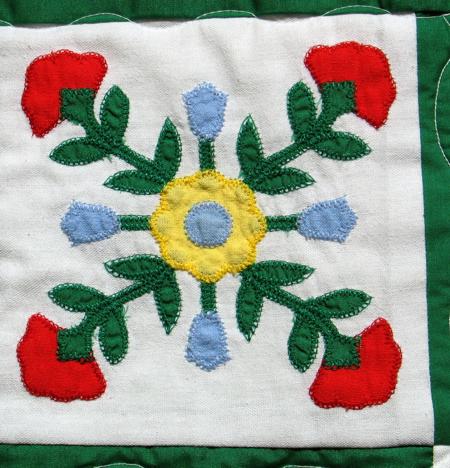 Quilted Wallhanging with Antique Applique image 8