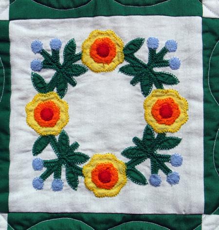 Quilted Wallhanging with Antique Applique image 7