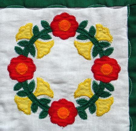 Quilted Wallhanging with Antique Applique image 9