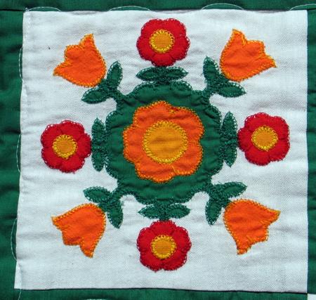 Quilted Wallhanging with Antique Applique image 10