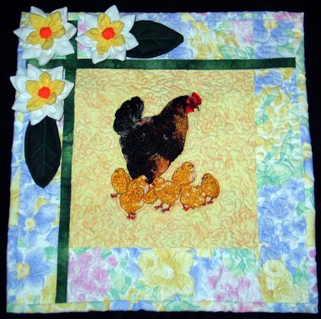 Small Quilts with Chicken Embroidery image 10