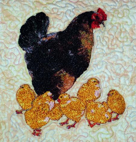 Small Quilts with Chicken Embroidery image 11