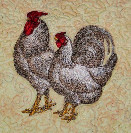Small Quilts with Chicken Embroidery image 13