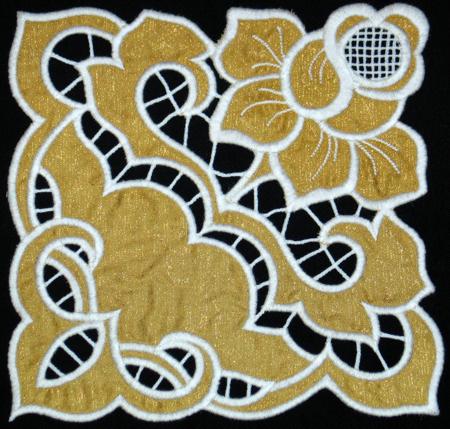 Rosebud Cutwork Doily image 6