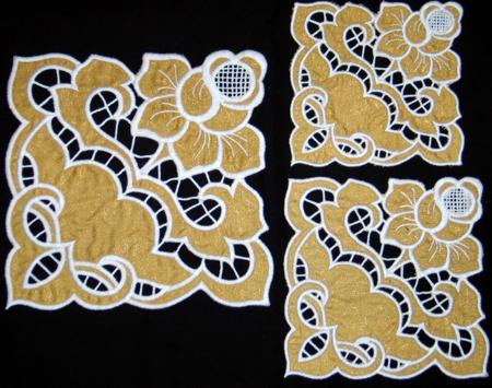 Rosebud Cutwork Doily image 1