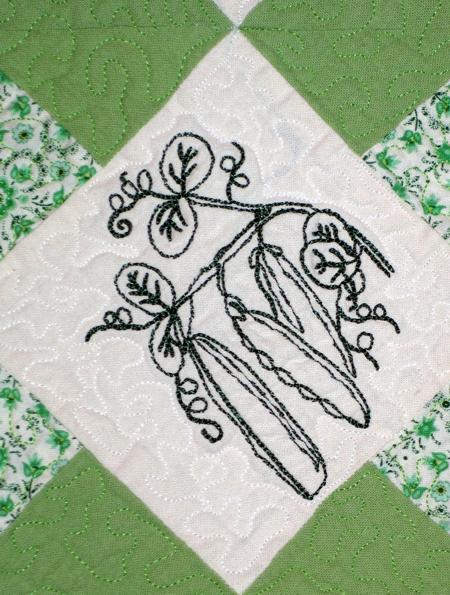 Quilted Placemats with Vegetable Redwork Embroidery image 8