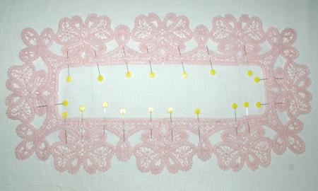 Table Linen with Battenberg Butterfly Border Lace image 5