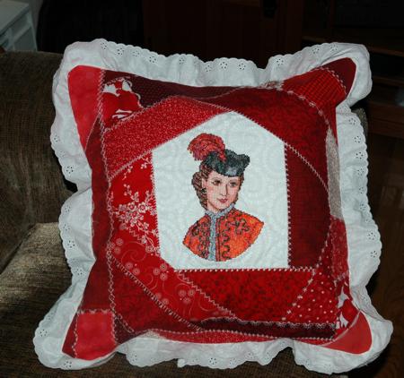 "Crazy" Pillows with Victorian Ladies Embroidery image 19
