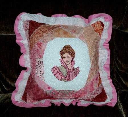 "Crazy" Pillows with Victorian Ladies Embroidery image 20