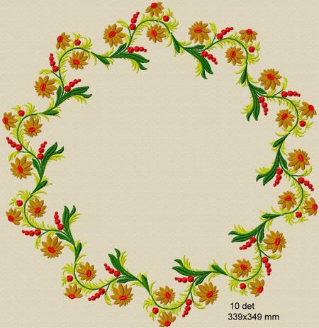 Advanced Embroidery Designs - Folk Style Floral Motif Set