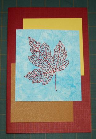 Autumn-themed Greeting Cards with Leaf Embroidery image 8