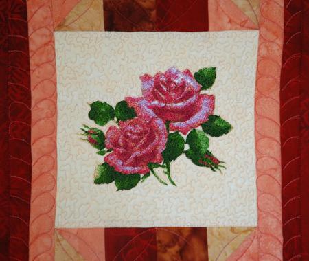 Summer Scrap Tablerunner with Rose Embroidery image 10