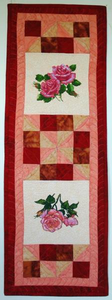 Summer Scrap Tablerunner with Rose Embroidery image 13