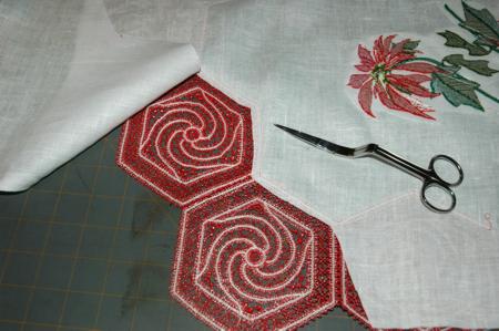 Table Linen with Battenberg Whirlpool Lace image 9