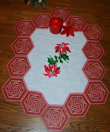 Table Linen with Battenberg Whirlpool Lace image 12